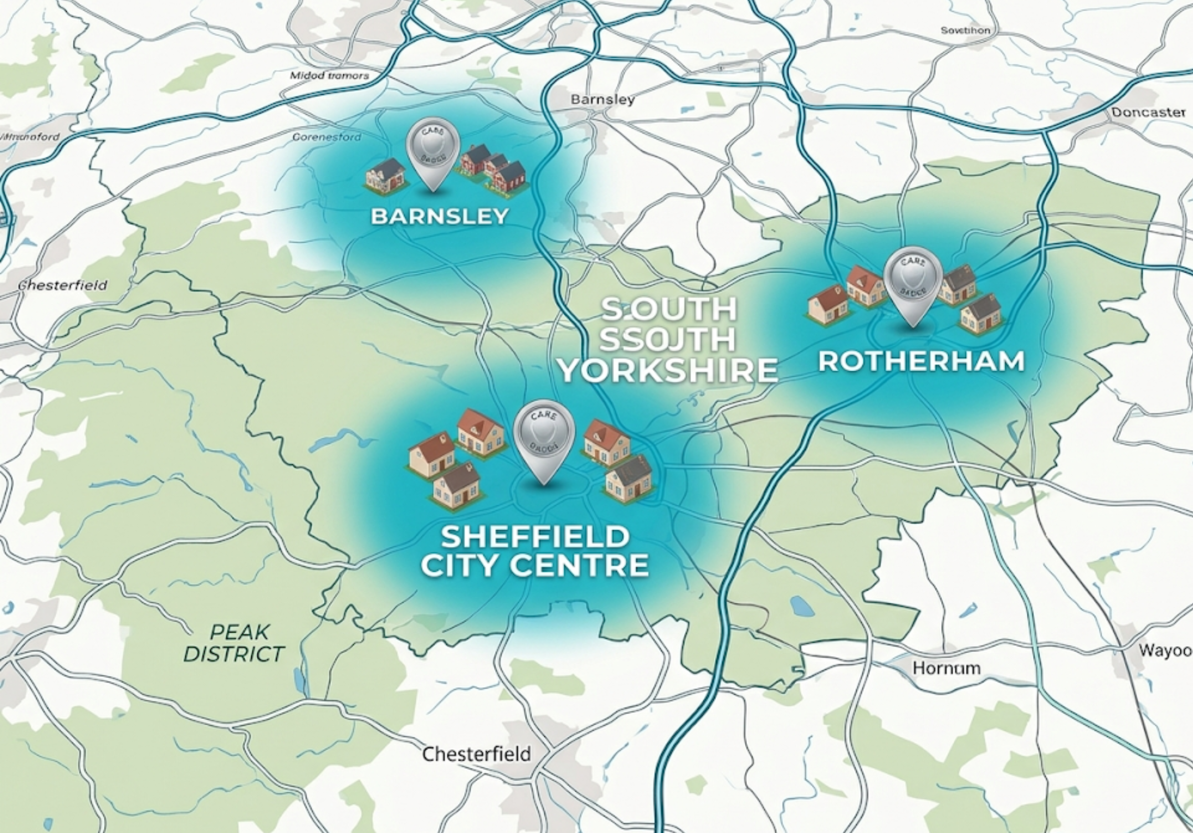 Where We Work — Solace Prime Care serves Sheffield, Barnsley, Rotherham and surrounding South Yorkshire areas